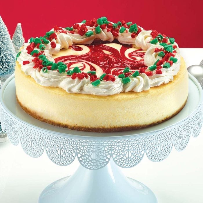 Juniors Strawberry Christmas Cheesecake