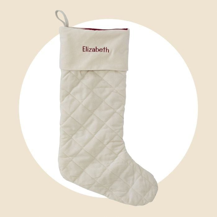 Quilted Velvet Personalized Christmas Stockings Ecomm Via Llbean.com