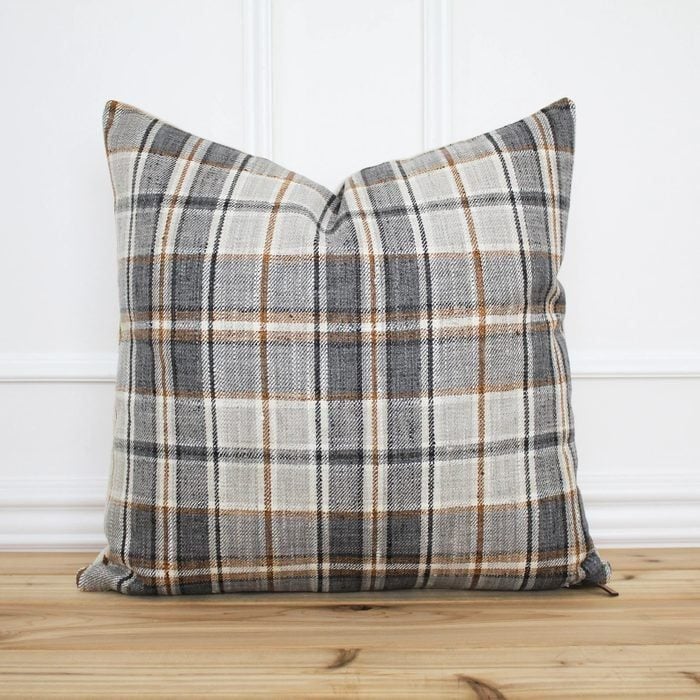 Plaid Gray Pillow Cover Ecomm Via Etsy.com 