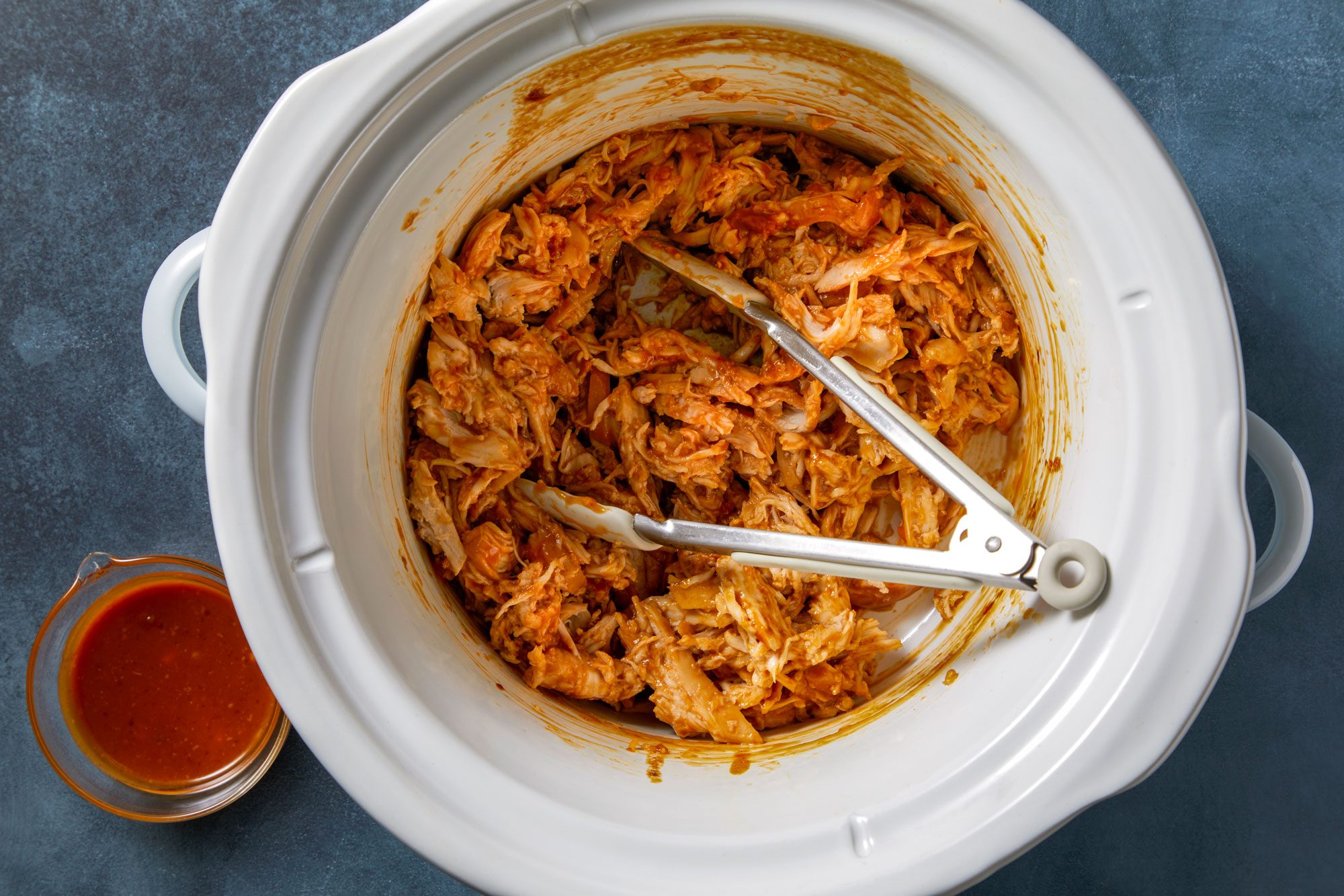 chicken mixture tossed in sauce