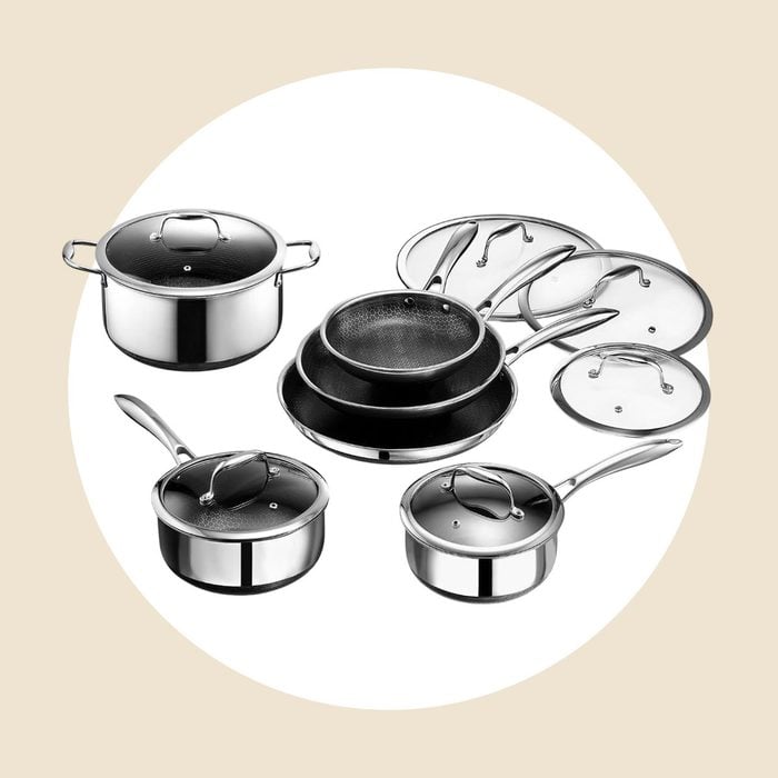 Hexclad 12 Piece Hybrid Stainless Steel Cookware
