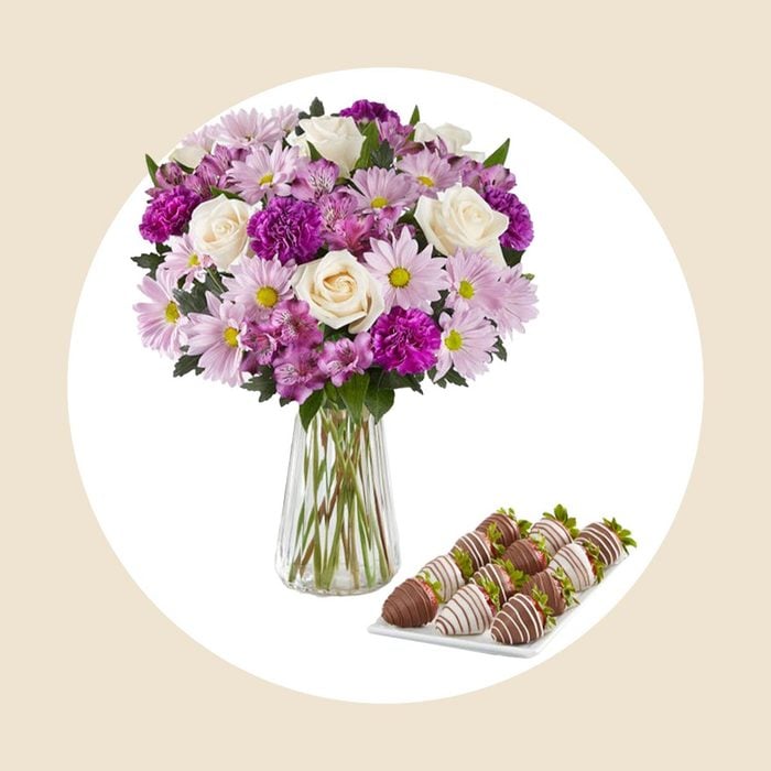 Lavender Garden & Drizzled Strawberries