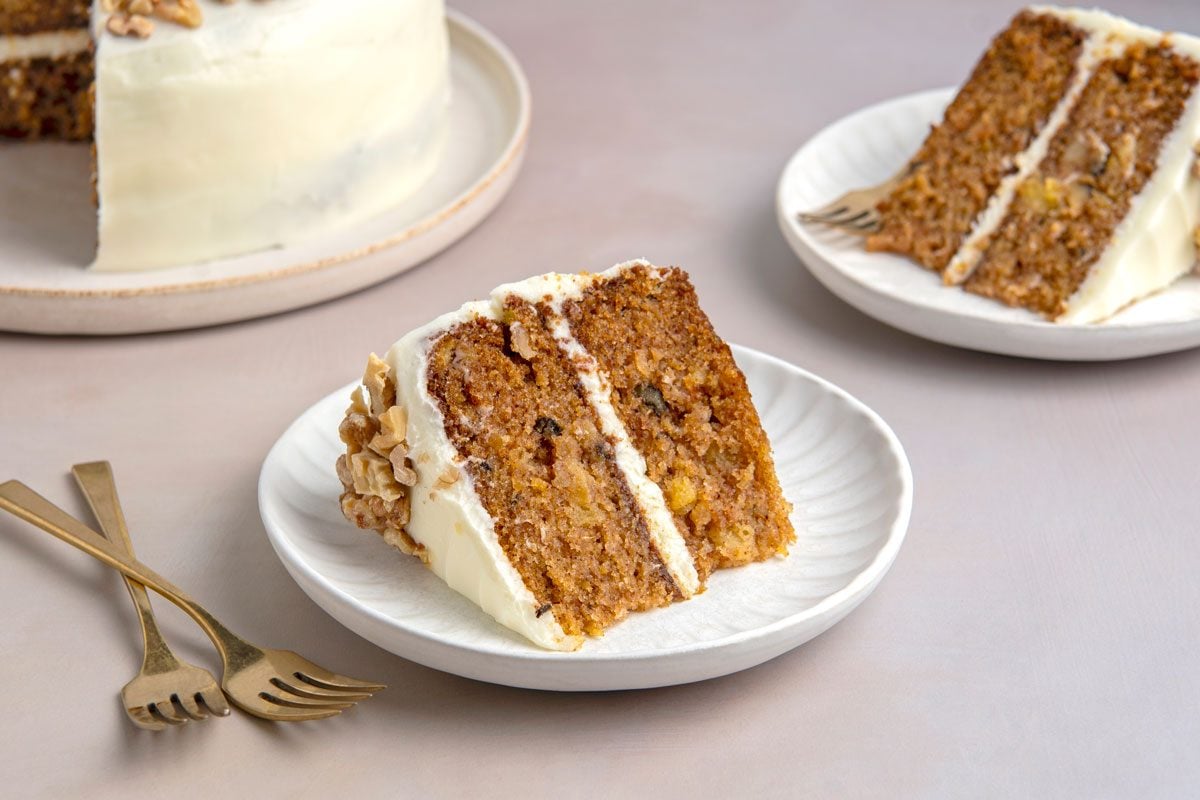 close up shot of Pineapple Carrot Cake