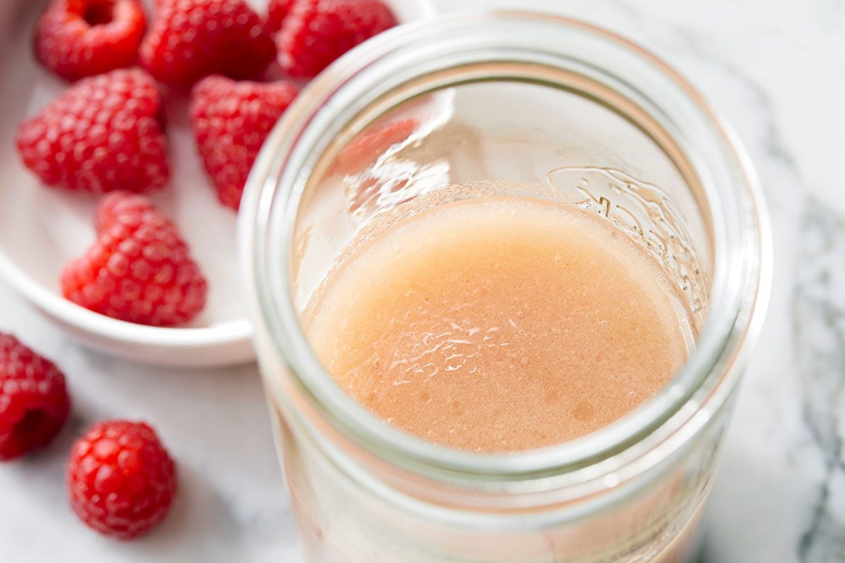 3/4th shot of Raspberry Vinaigrette