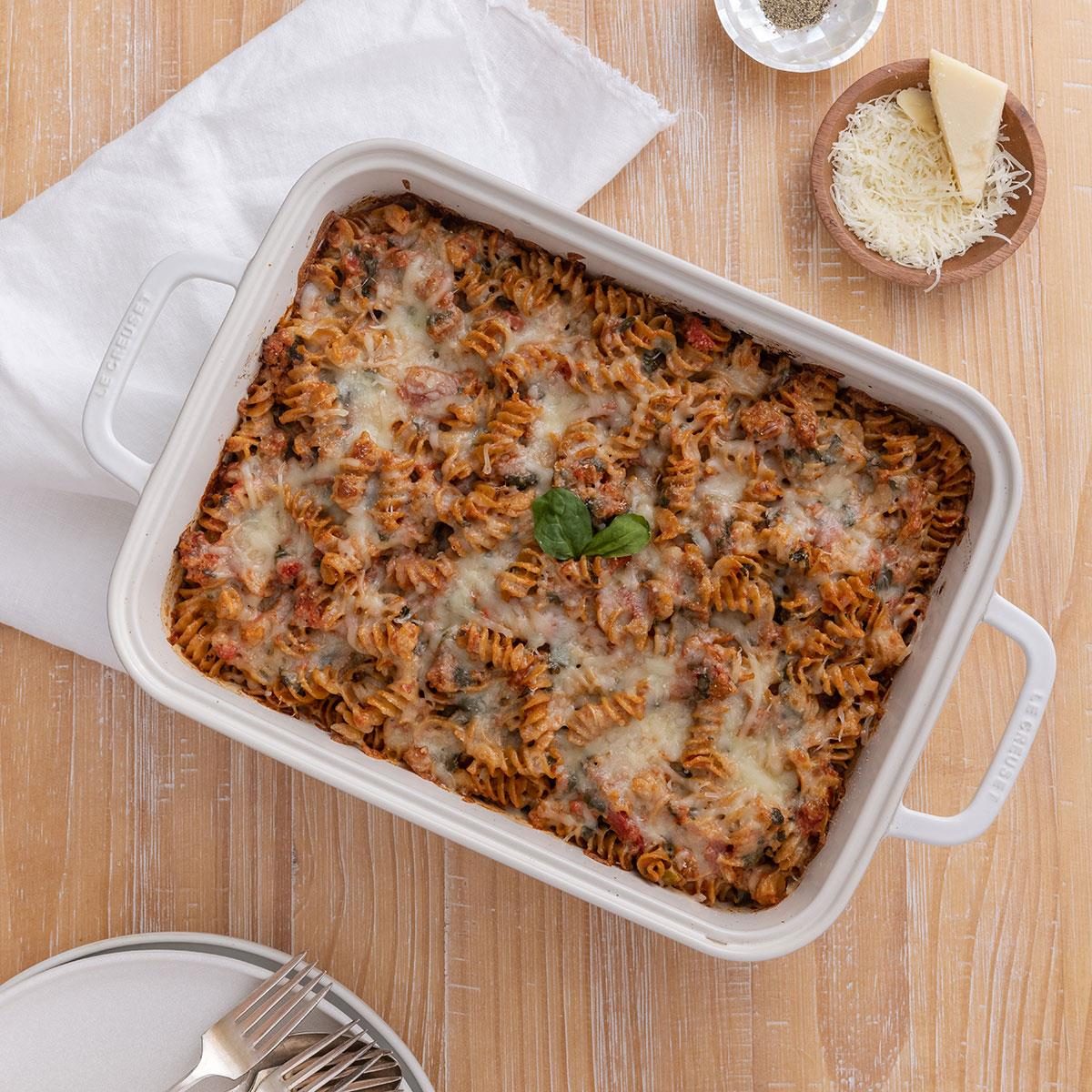 Sausage Spinach Pasta Bake Exps Tohd24 49796 Leticiaalmeida 09