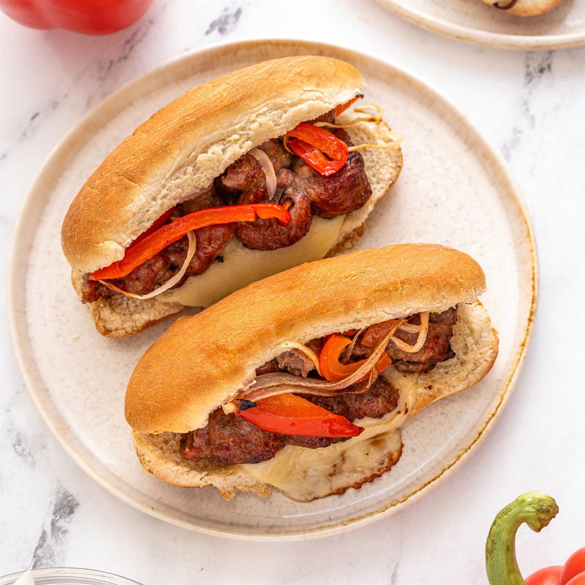 Sausage and Peppers Sandwich
