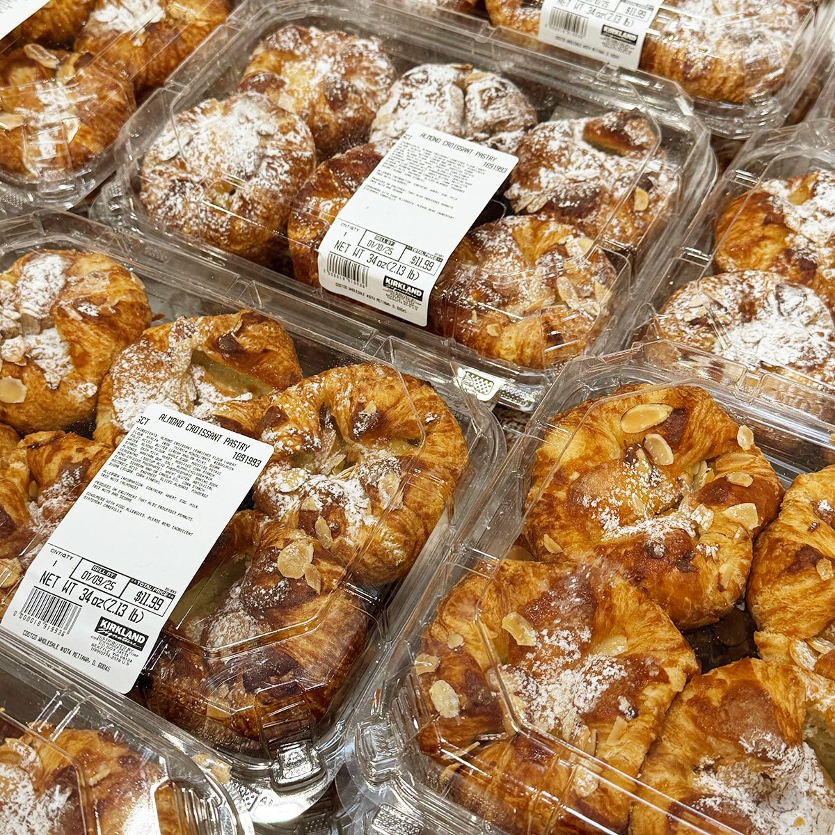 Packages of Costco Almond Croissants