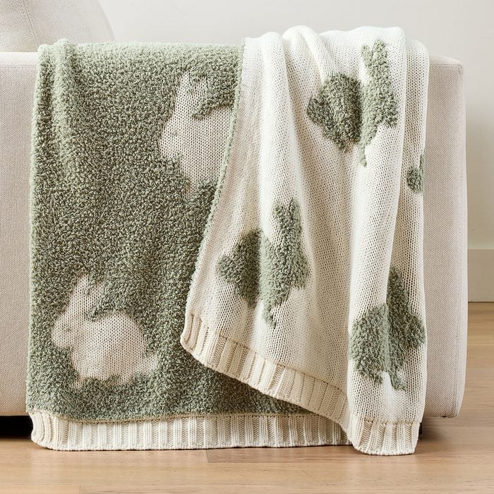 Bunny Jacquard Knit Throw Via Potterybarn.com