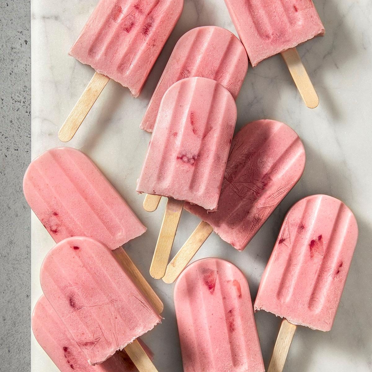 Coconut Milk Strawberry Banana Pops