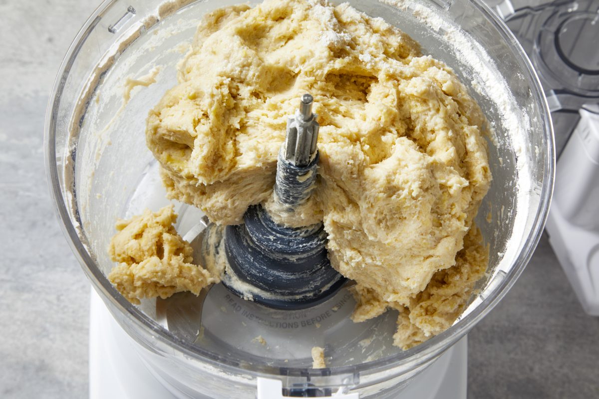 dough in a food processor