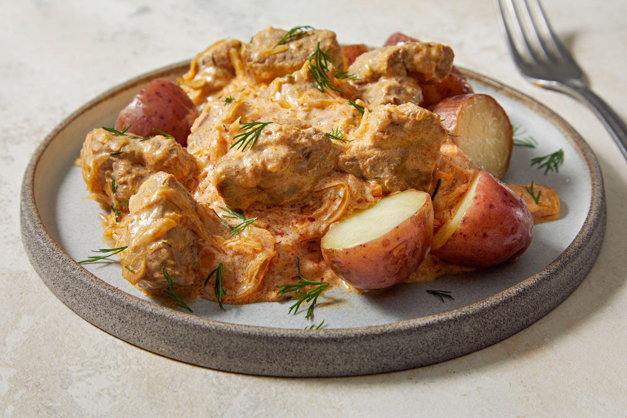 3/4th shot of Hungarian Pork Goulash