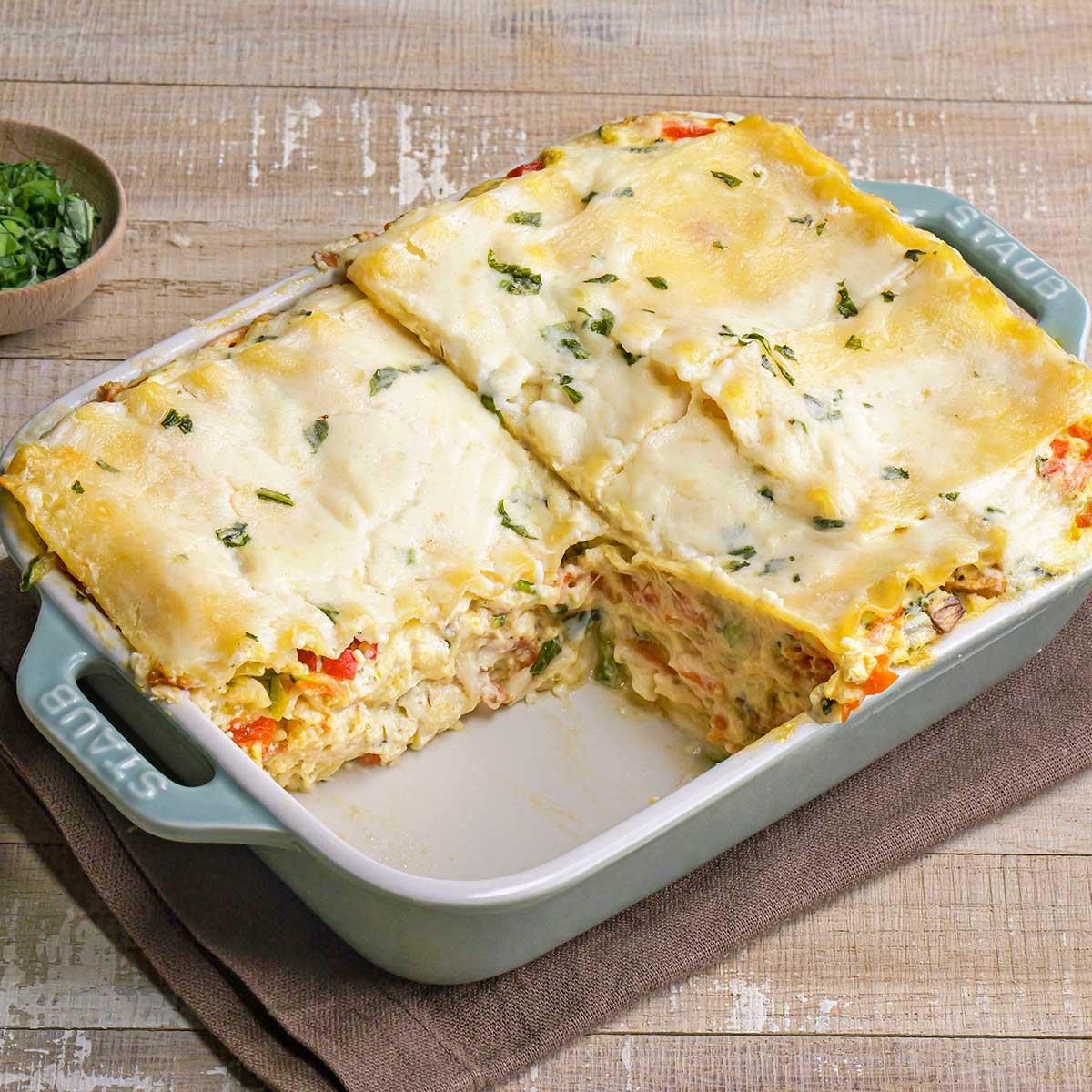 Vegetable Lasagna with White Sauce