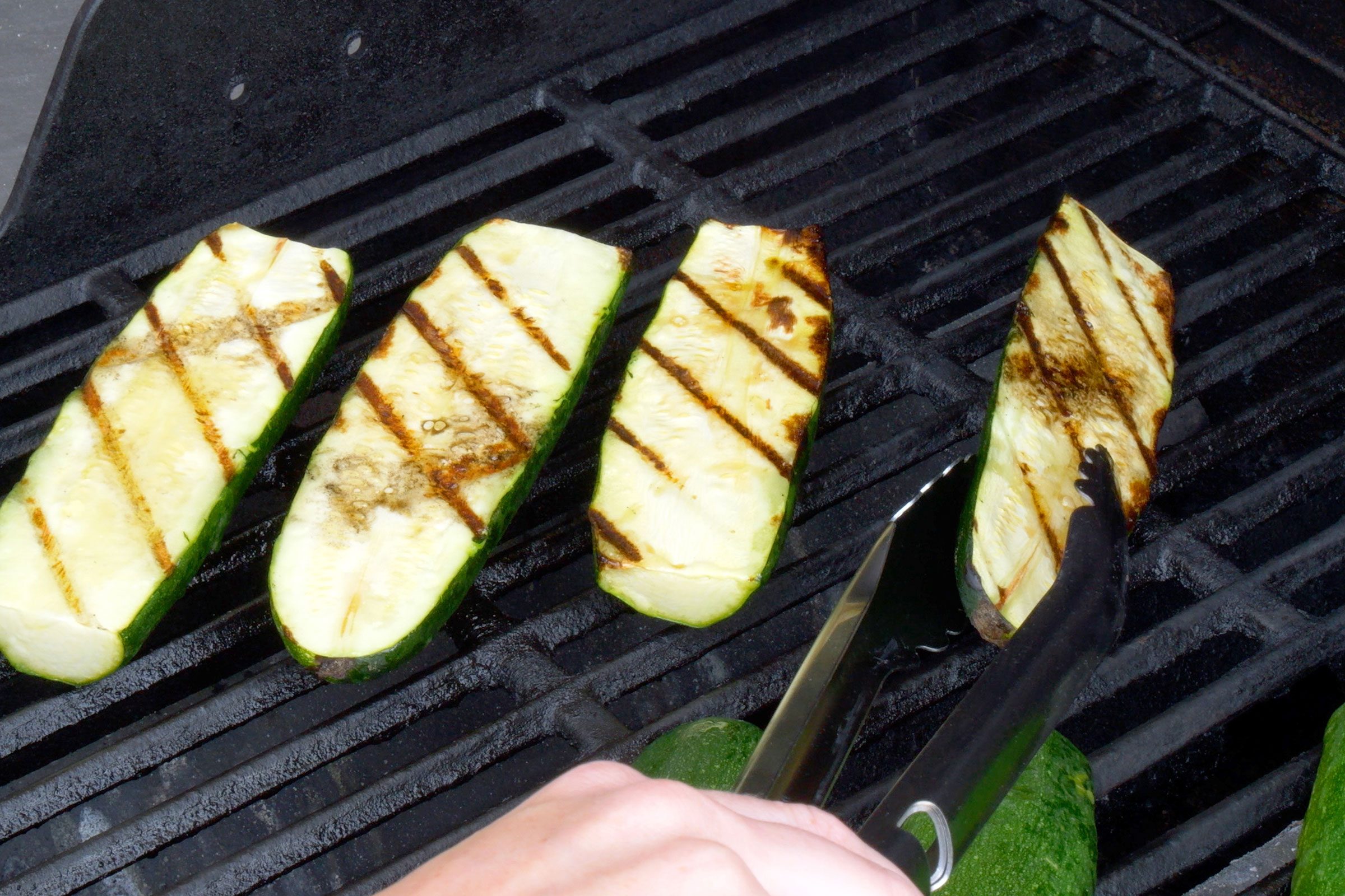 Grilled Zucchini on medium heat