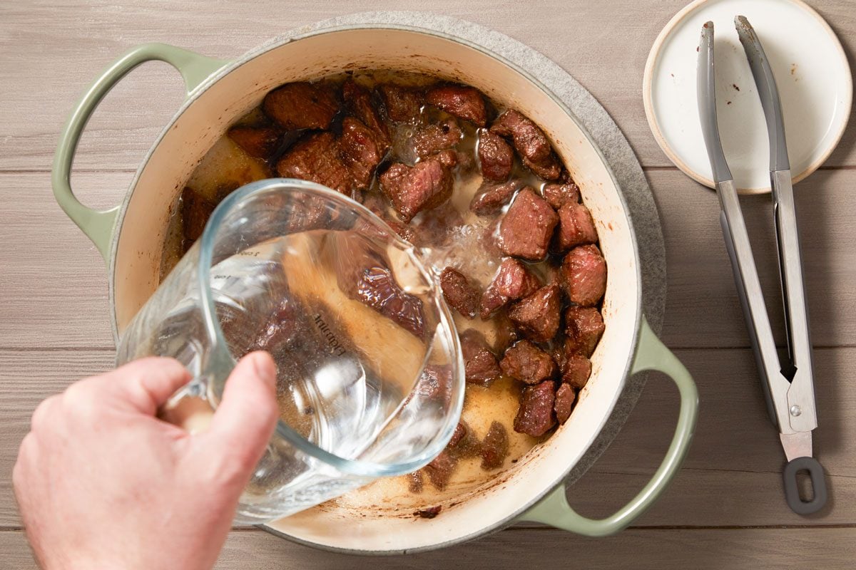 Add 3 cups water to cover.