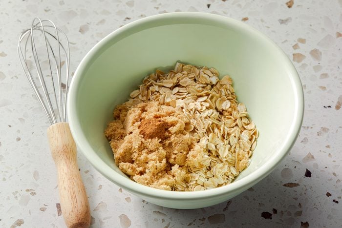 Whisked together some oats, brown sugar and cinnamon in a small bowl