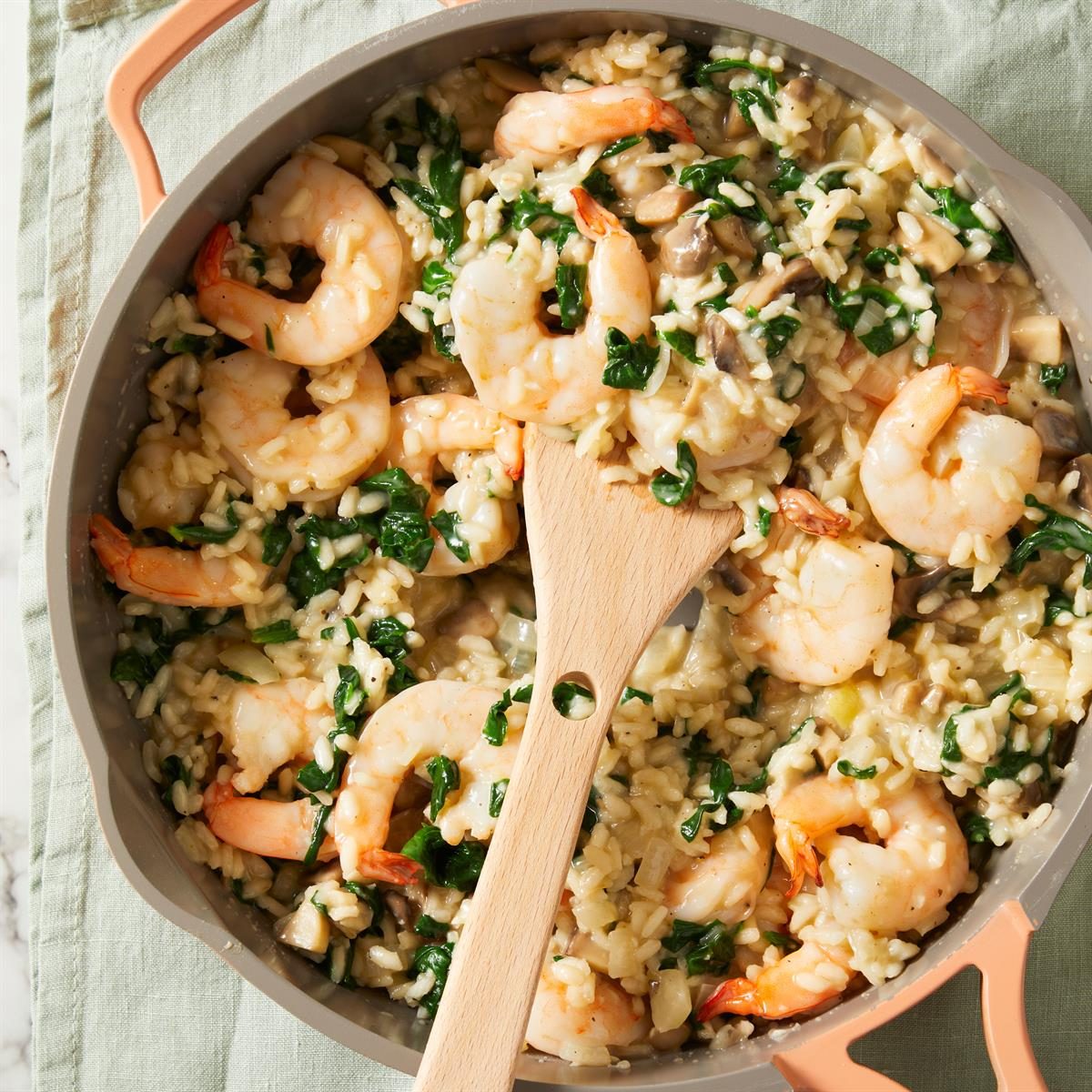 Shrimp and Spinach Risotto