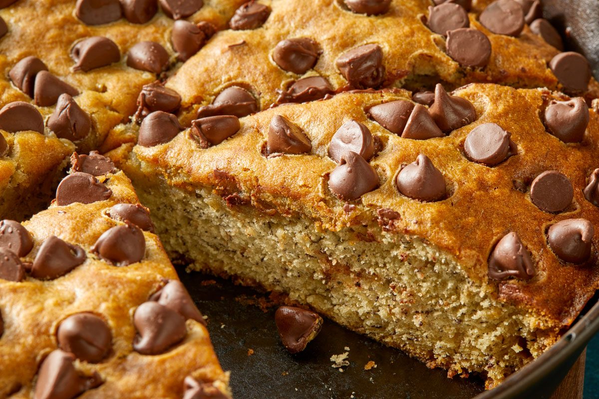 Cast Iron Chocolate Chip Banana Bread