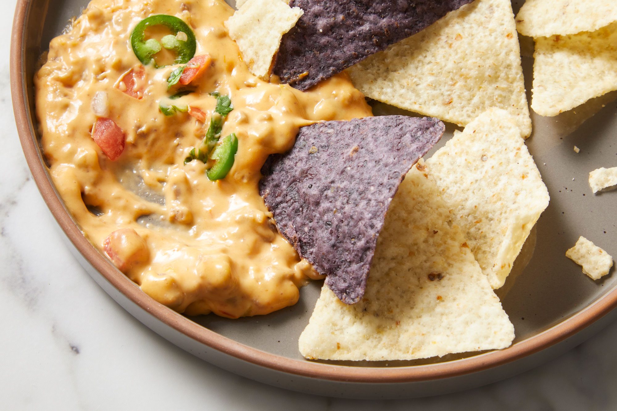 3/4th shot of Nacho Salsa Dip
