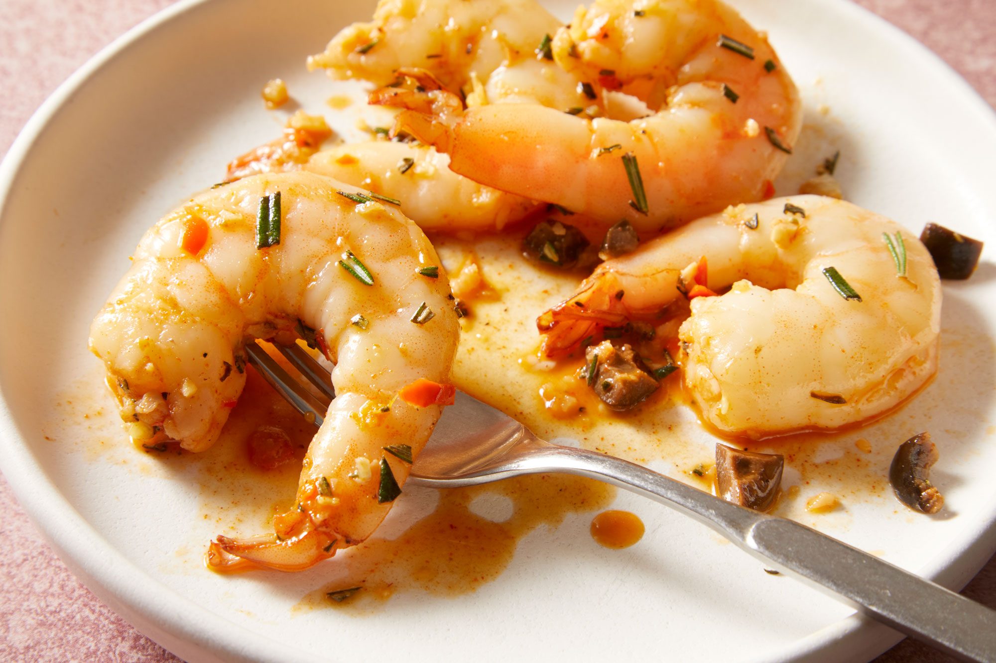 close up shot of Rosemary Garlic Shrimp