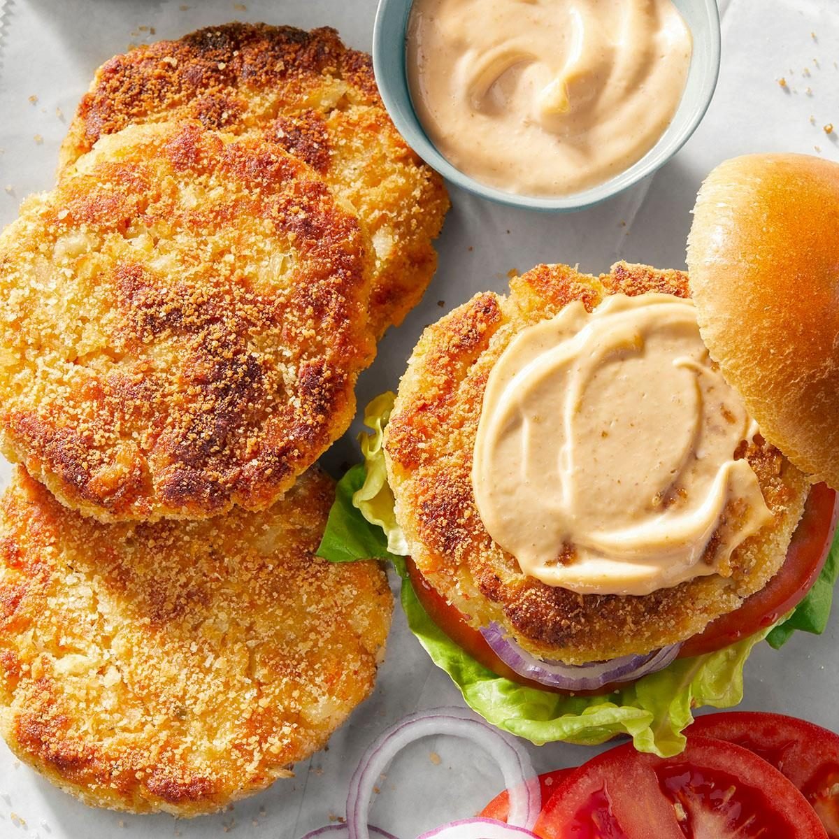 Shrimp Patty Sandwiches