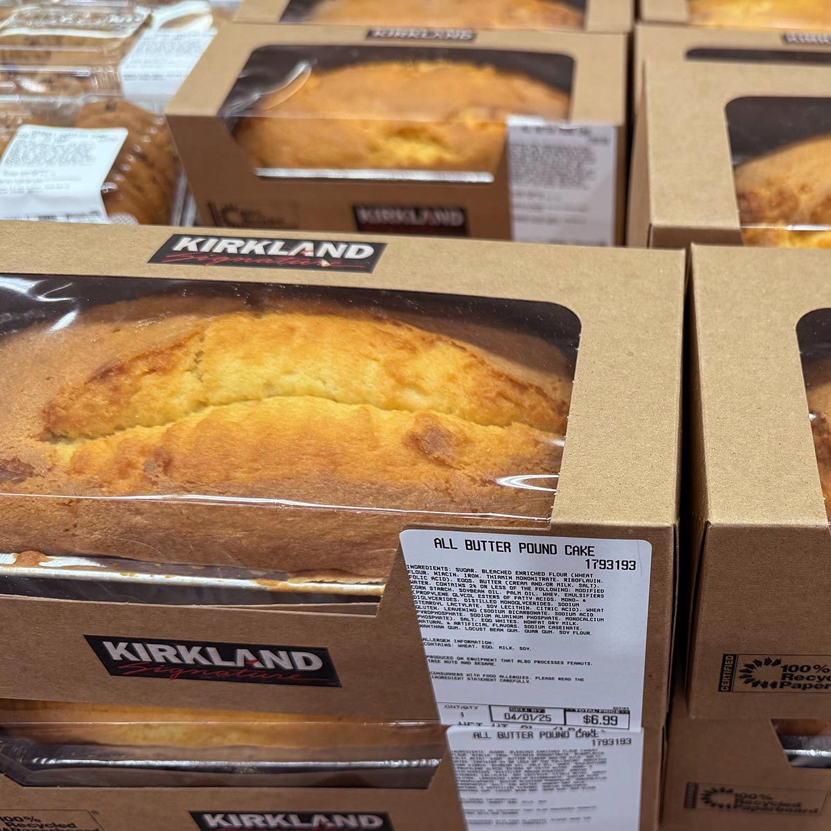 Costco All Butter pound cake boxes