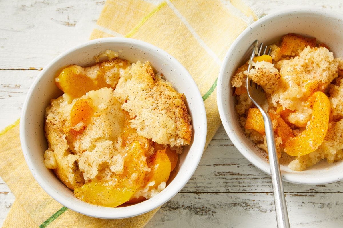 Campfire Peach Cobbler