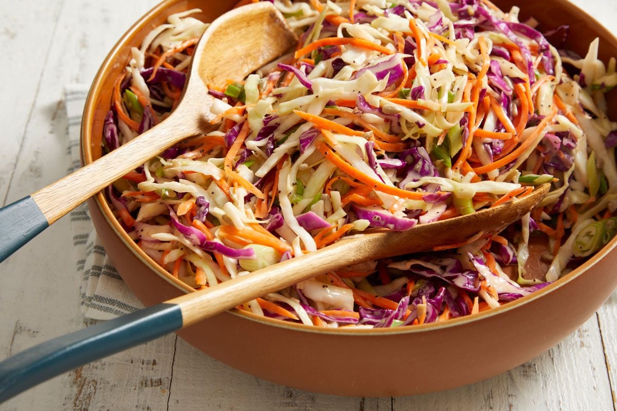 3/4 shot of Coleslaw with Poppy Seed Dressing;