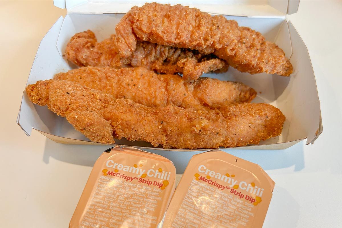 Mccrispy Strips next creamy chilli dips
