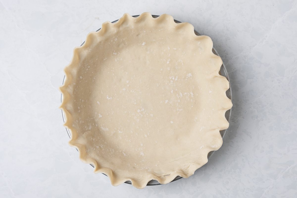 pie dough for crust in pie plate