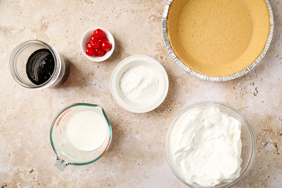 Overhead shot of all ingredients