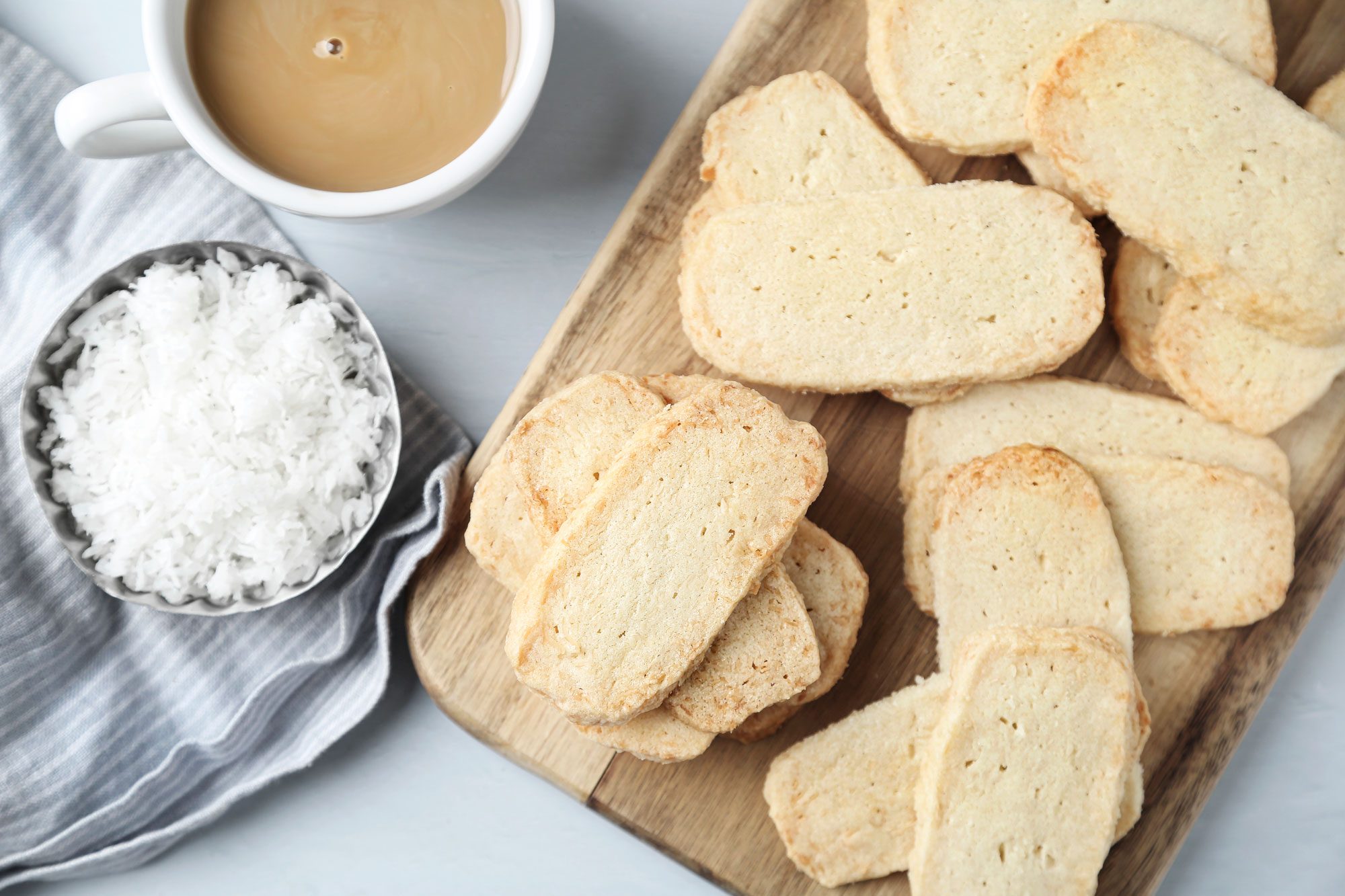 Coconut Shortbread Cookies is ready and served