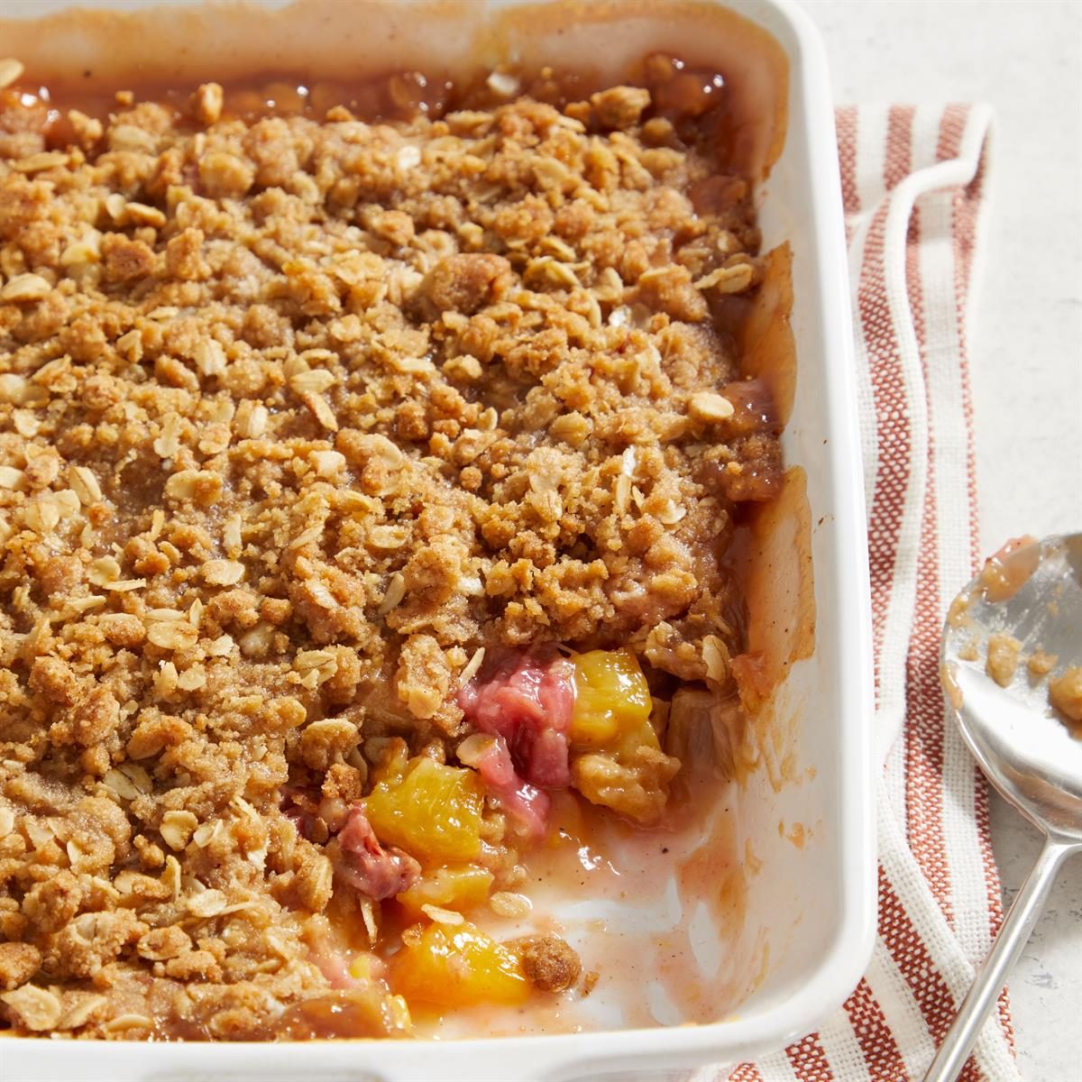Peach Rhubarb Crisp
