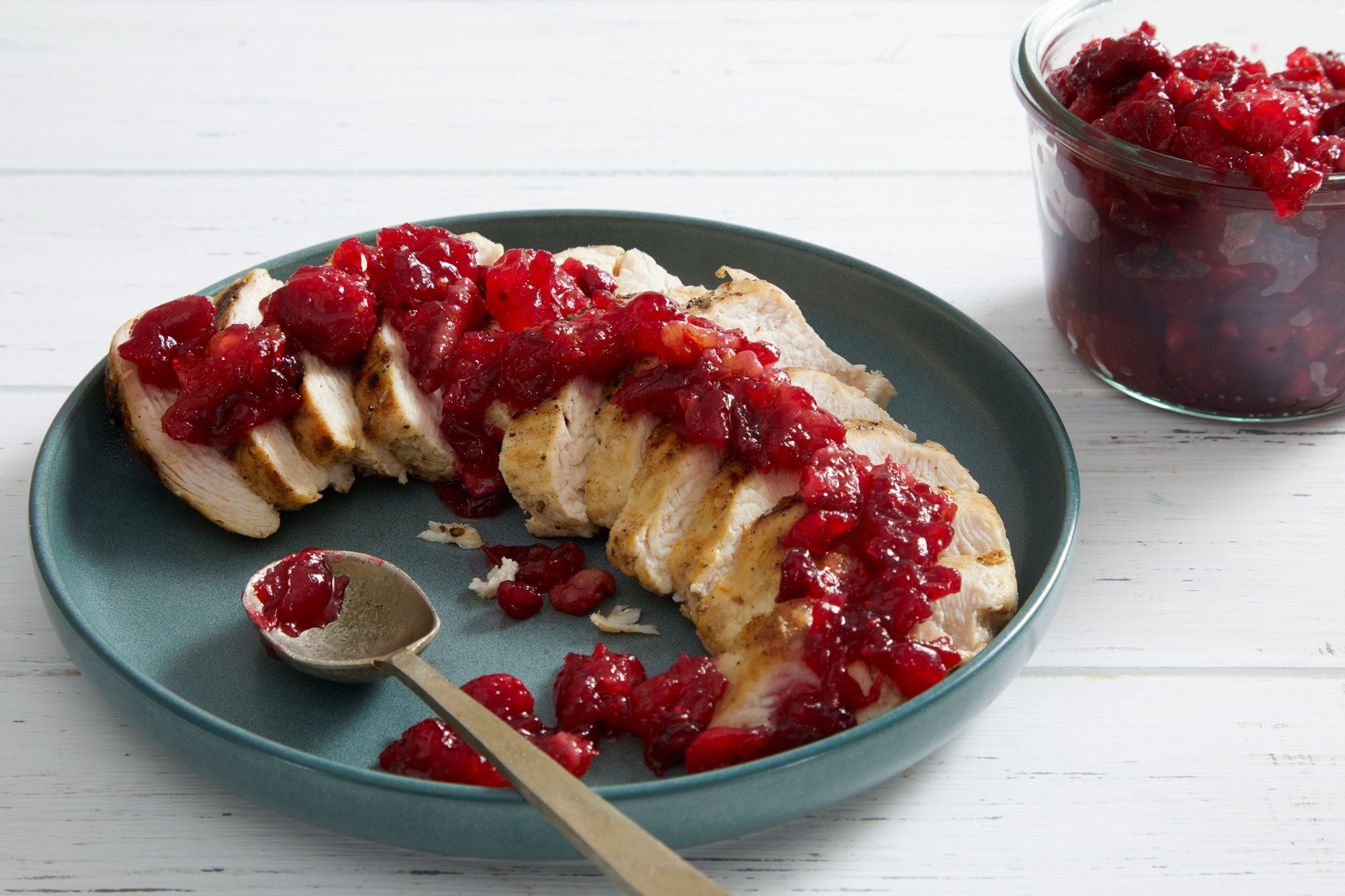 High angle shot of Pomegranate Cranberry Relish