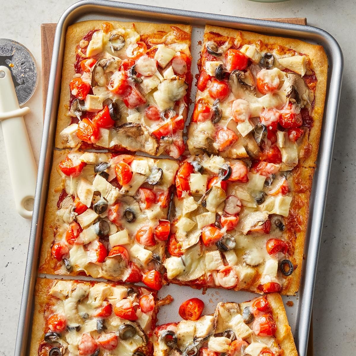 Mushroom Chicken Pizza
