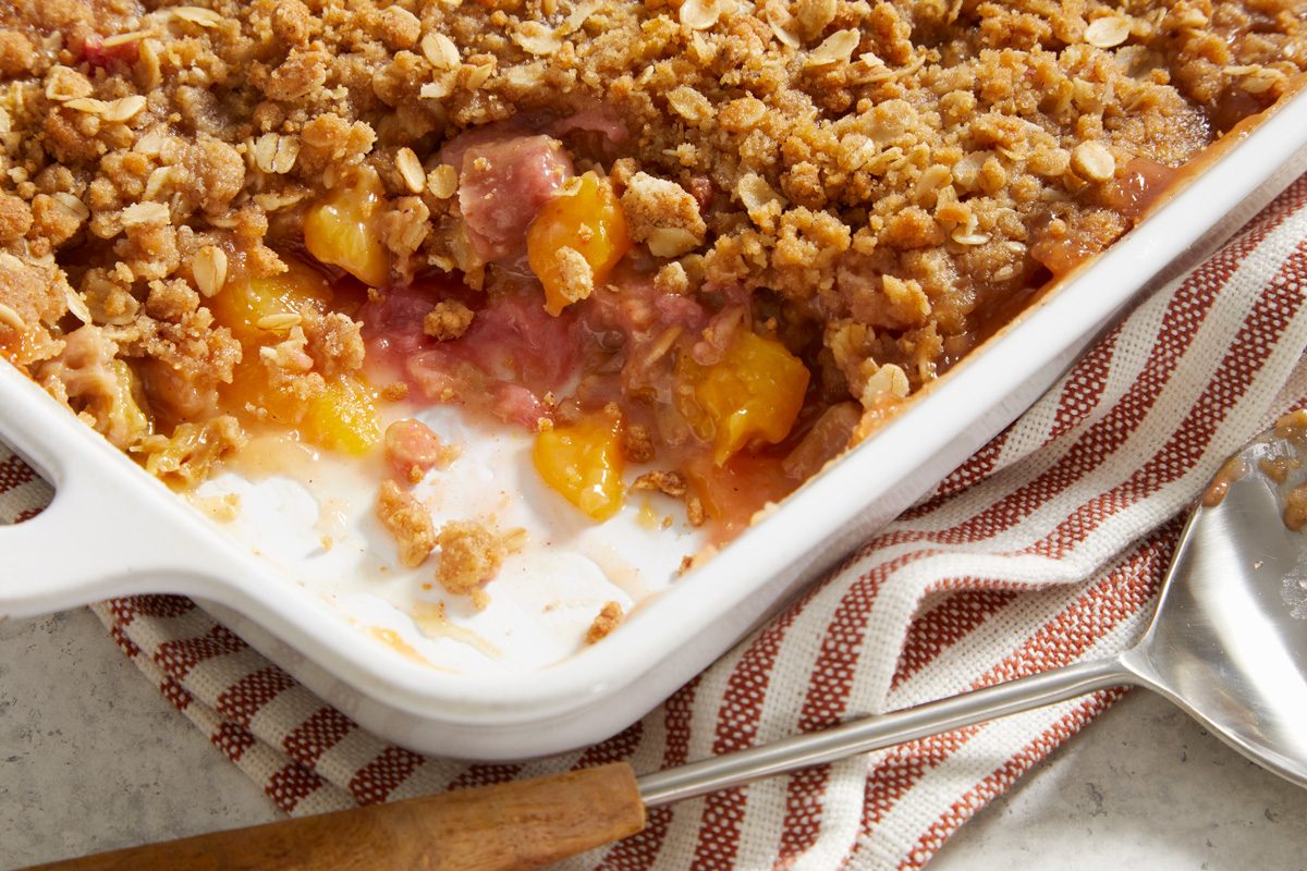 Peach Rhubarb Crisp