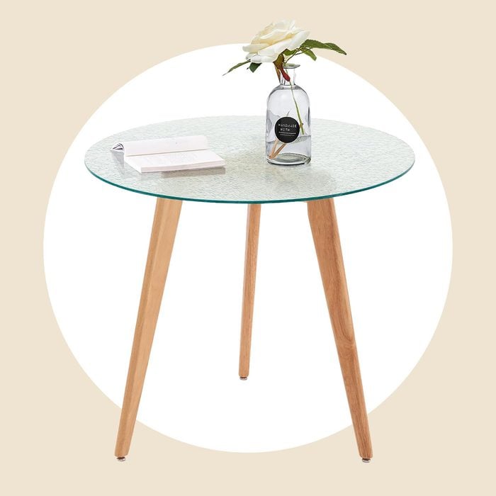 Round Glass Dining Table Via Amazon.com