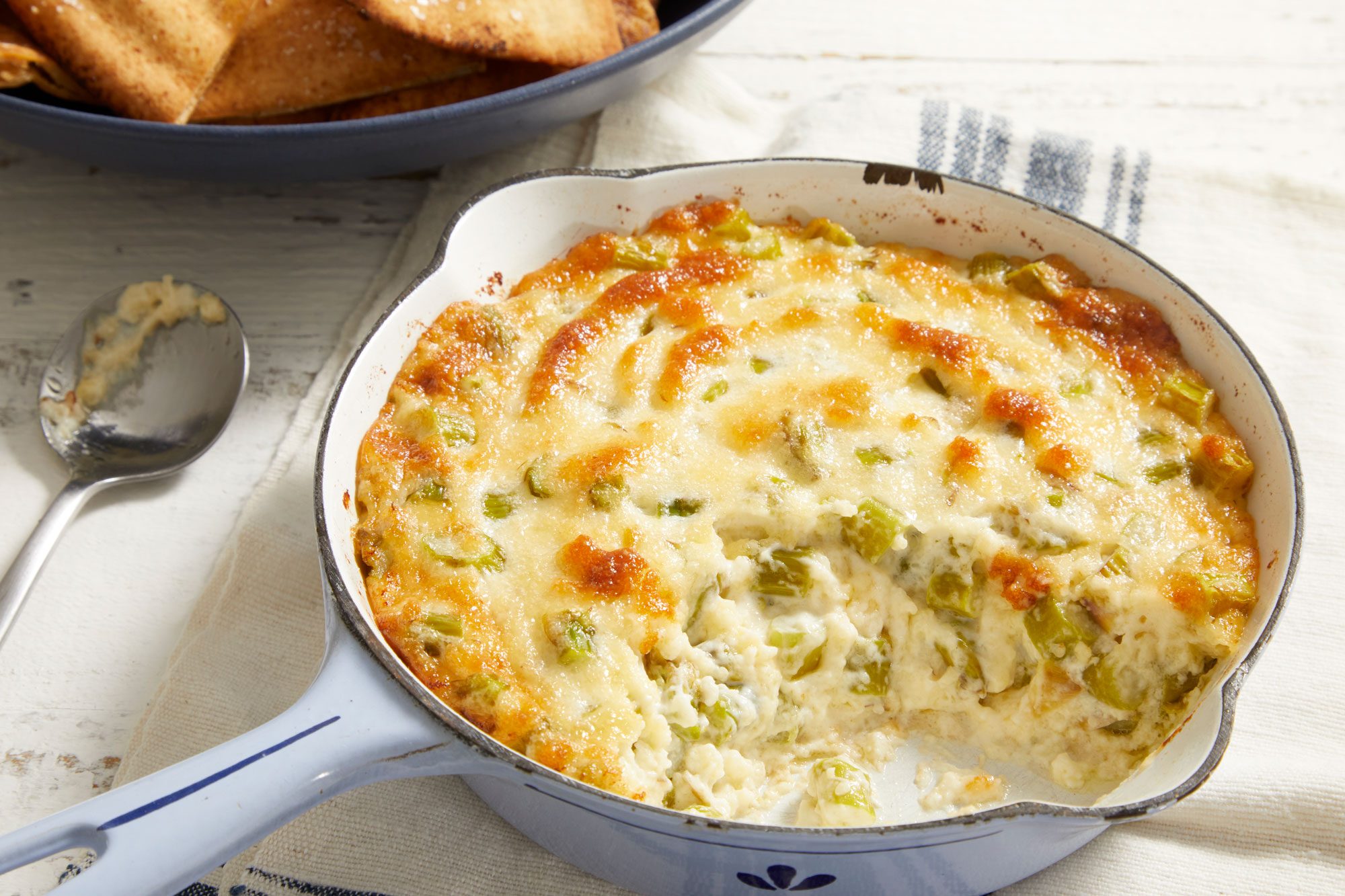 3/4 shot of Baked Asparagus Dip