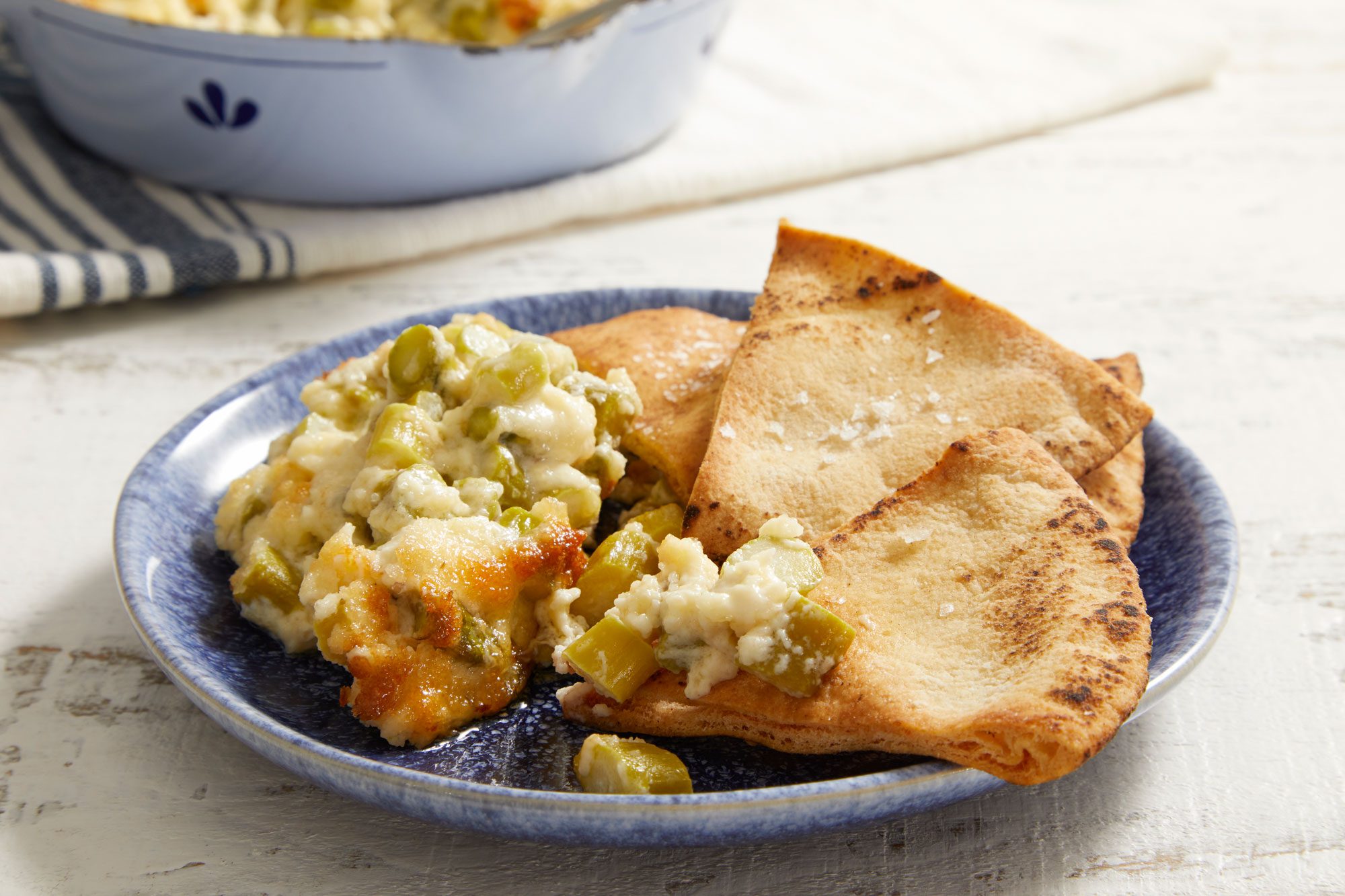3/4 shot of Baked Asparagus Dip