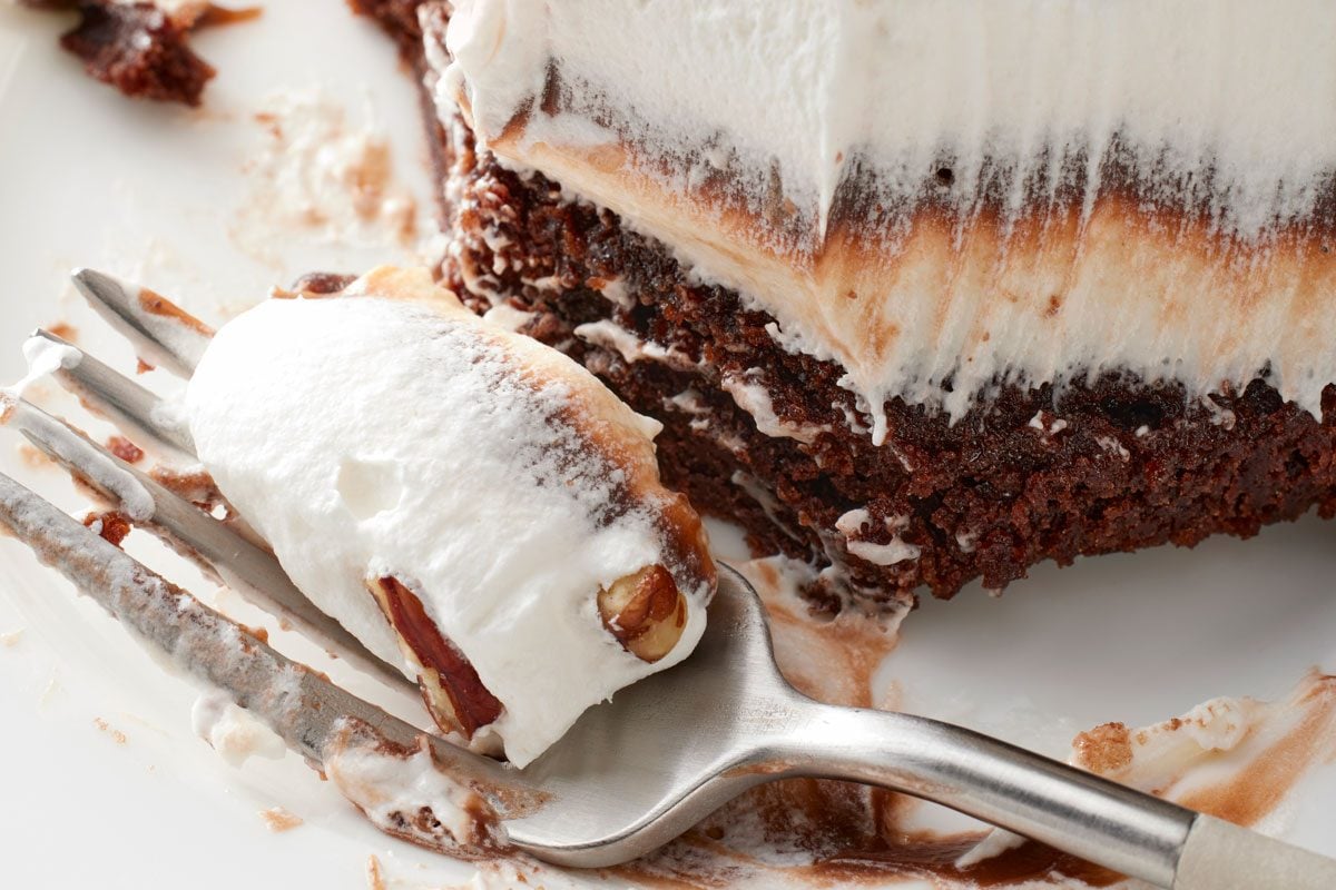 Close up shot of Brownie Delight;