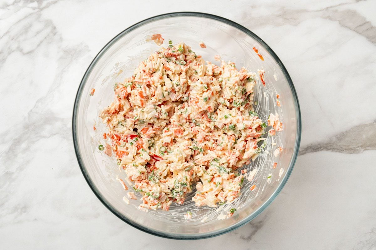 cucumber stuffing in a large bowl