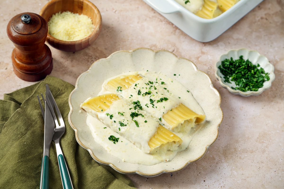 Crab Stuffed Manicotti