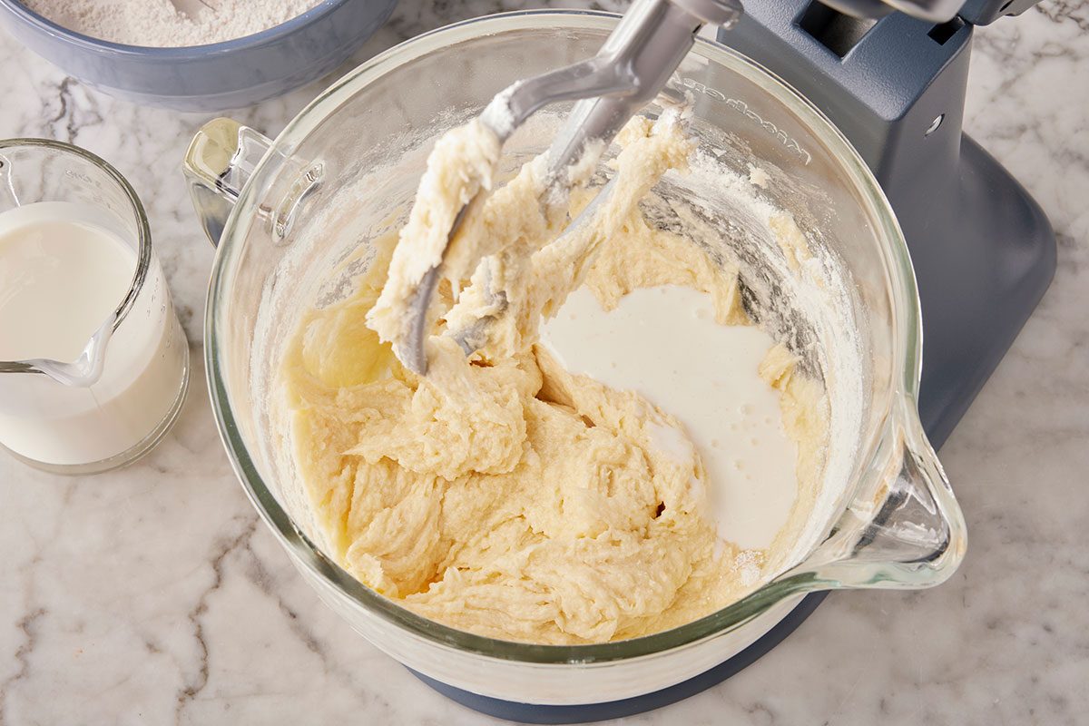 Buttermilk is added in the mixture