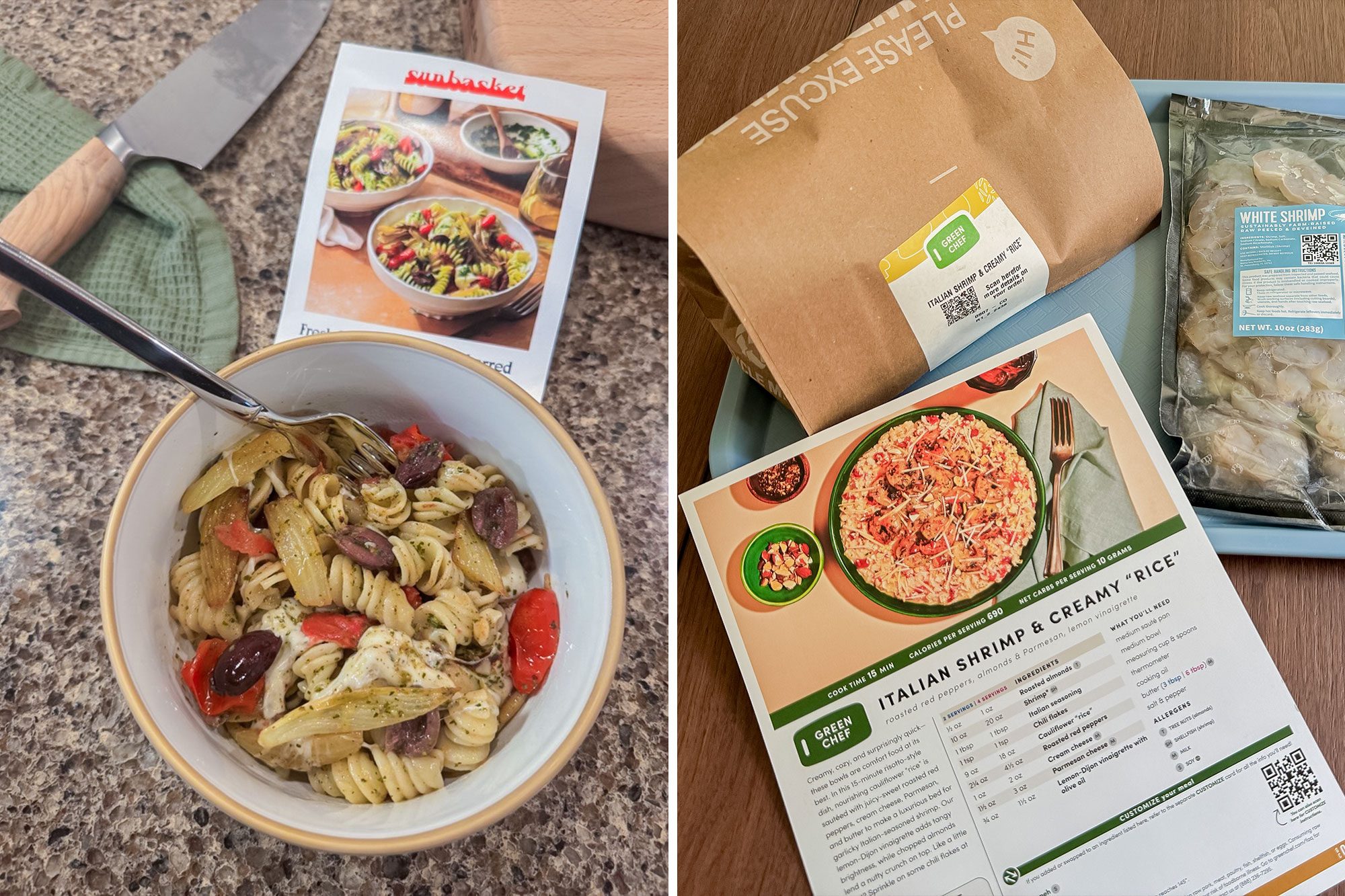 Comparison Sunbasket Vs. Green Chef