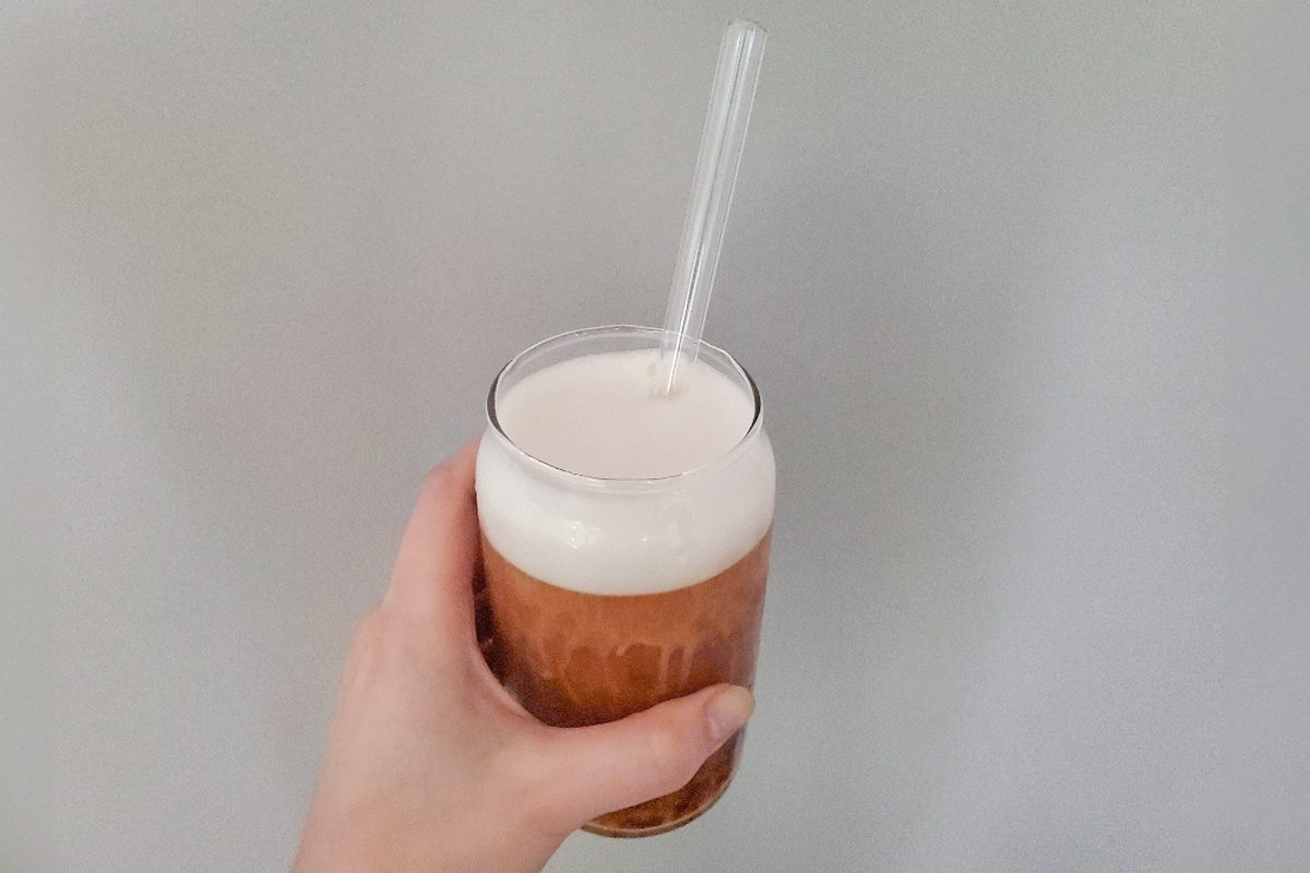 cold coffee with froth