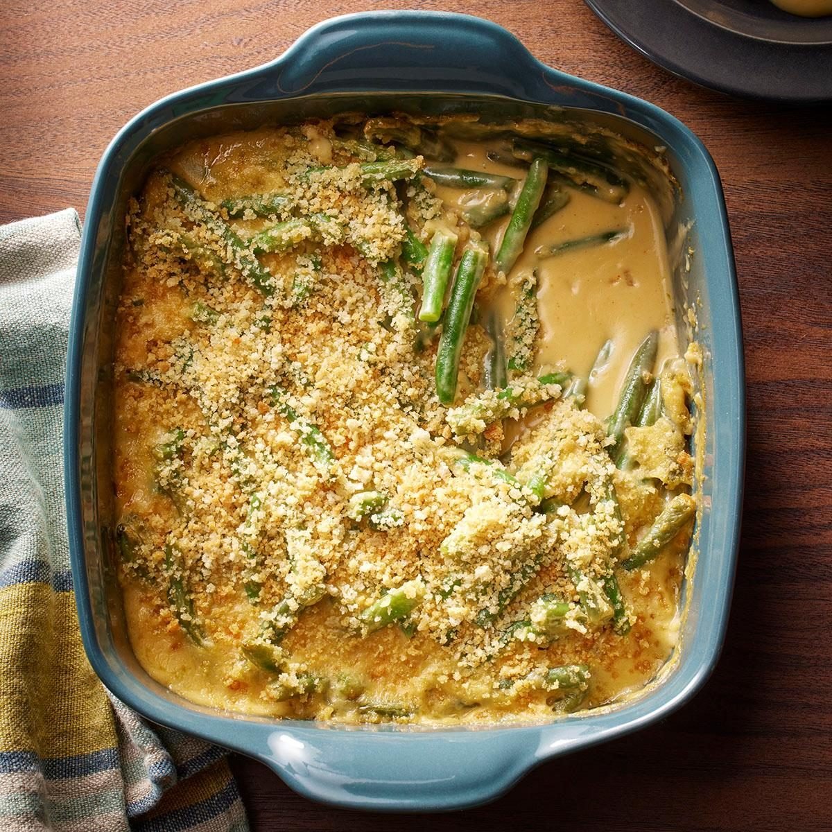 Beer-Cheese Green Bean Casserole