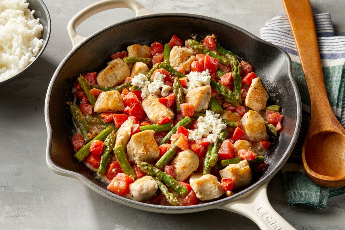 Chicken And Goat Cheese Skillet