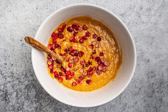 all-purpose flour, baking soda, pumpkin pie spice and salt whisked together in a bowl