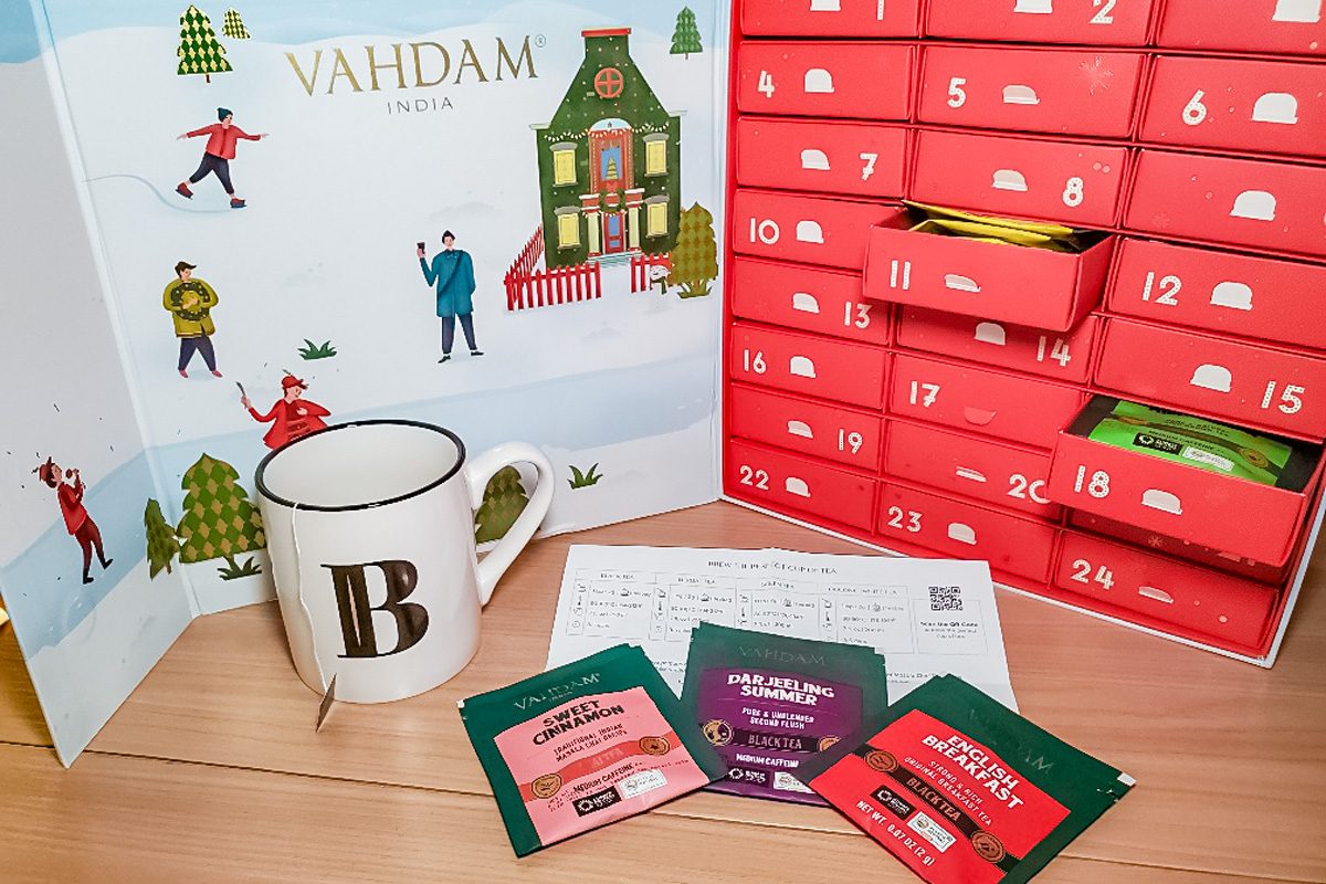 Vahdam Advent Calendar Tea Bags Gift Set 