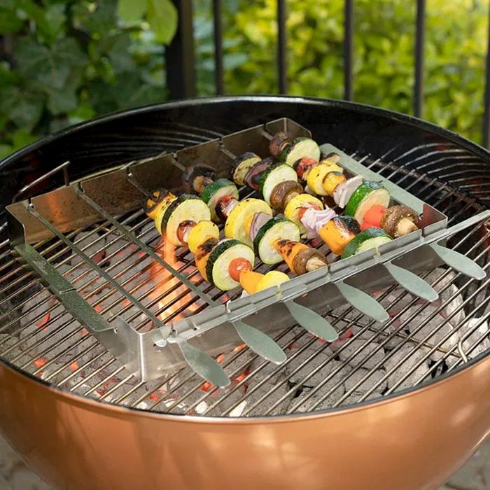 Easy To Flip Bbq Skewer Rack
