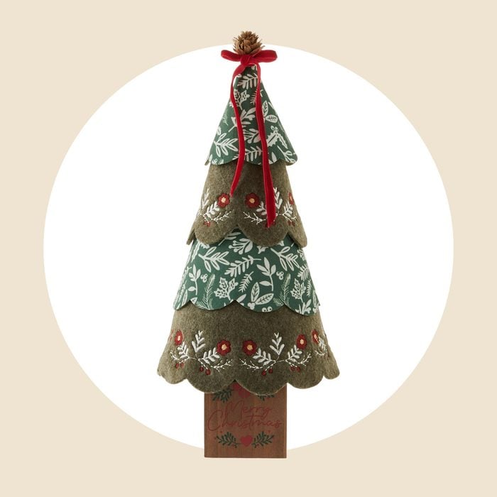 Floral Fabric Tabletop Christmas Tree Via Walmart.com